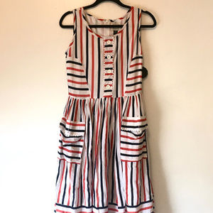 NWT Joanie Multi Stripe Sleeveless Dress (M)